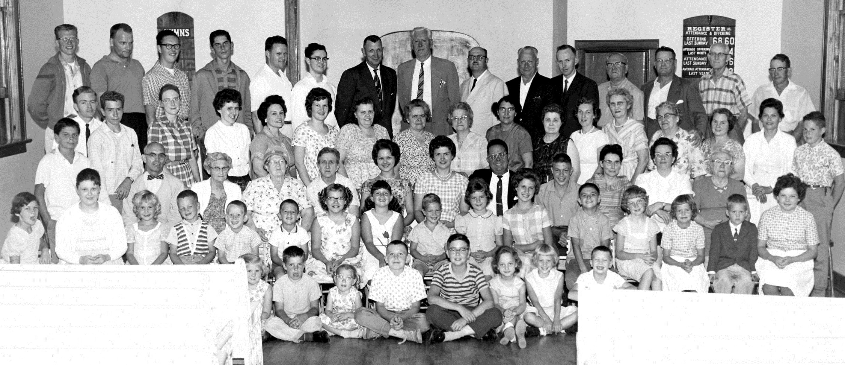Members of the church of Christ in Sarnia Ontario in 1962
